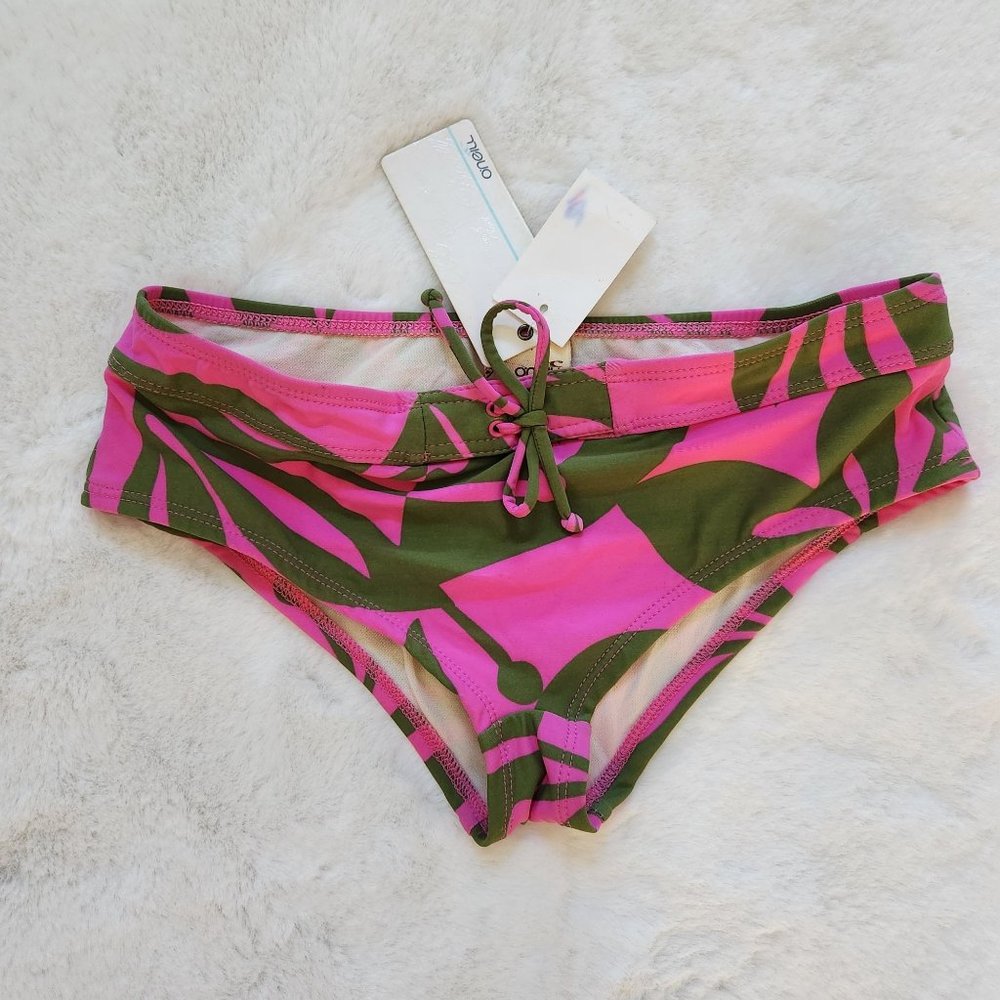 O'neill  Women Green/Pink Floral Bikini Bottom Swimwear, size S